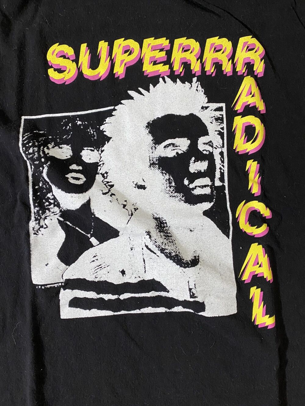 Superrradical Lightning Sid Vicious Punk Tee Black L Rare
